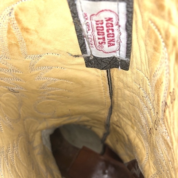 Nocona Gray Leather Cowboy Western Boots Size 10.5EE - Picture 6 of 9